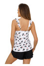 Pižama Cats Top 1/2 White-Black - Pižamos moterims