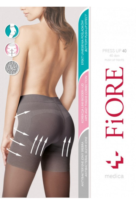 Pėdkelnės Press Up 40 M5202 Black - Pėdkelnės lygios