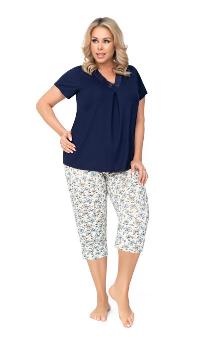 Pižama Aria Plus Dark Blue - Pižamos moterims