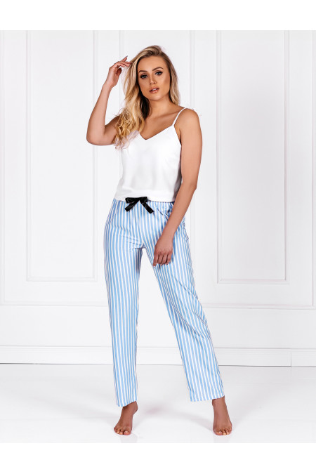 Pižama Erica White-Baby Blue - Pižamos moterims
