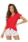 Pižama Teddy 1/2 Red-Ecru - Pižamos moterims