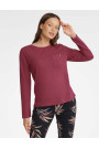 Medvilninė Pižama Garden 40929-83X Bordo su juoda - Pižamos moterims