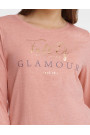Pižama Glam 40936-39X Rožinė su pilka - Pižamos moterims