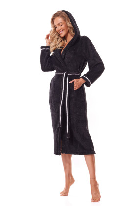 Chalatas Soft Long 2322 Juoda - Chalatai