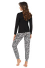 Pižama Zebra Long Black - Pižamos moterims