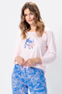 Pižama Bianka 1378 pink blue - Pižamos moterims