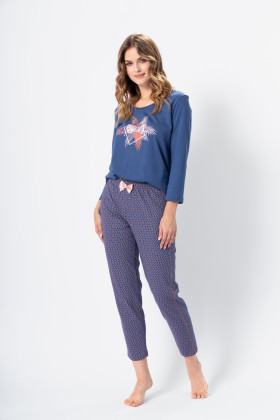 Medvilninė Pižama Kornelia 1372 Jeans - Pižamos moterims