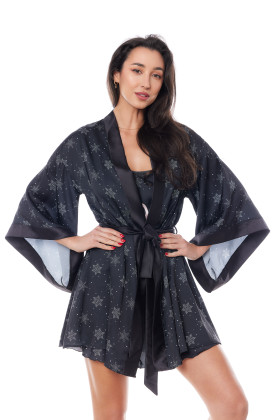 Chalatas peniuaras Aster Robe Black - Chalatai