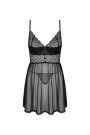 Naktinukai Chemeris babydoll Juoda - Seksualūs Naktinukai