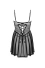 Naktinukai Chemeris babydoll Juoda - Seksualūs Naktinukai