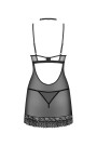 Naktinukai Donarella Chemise + stringi Juoda - Seksualūs Naktinukai