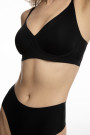 Liemenėlė Simple t-shirt Bra Juoda - Kietais kaušeliais
