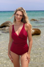Maudymosi kostiumėlis Paula/GR 091 Claret (bordo) - Vientisi Maudymuka