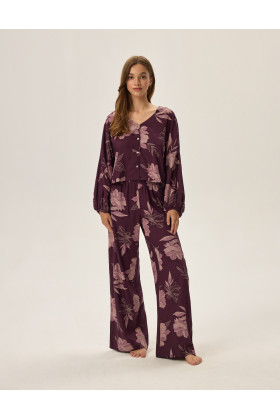 Pižama Fleur 42020-93X Violetinė - Pižamos moterims