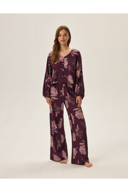 Pižama Fleur 42020-93X Violetinė - Pižamos moterims