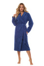 Medvilninis Chalatas Cotton Long 2408 Navy - Chalatai