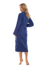 Medvilninis Chalatas Cotton Long 2408 Navy - Chalatai