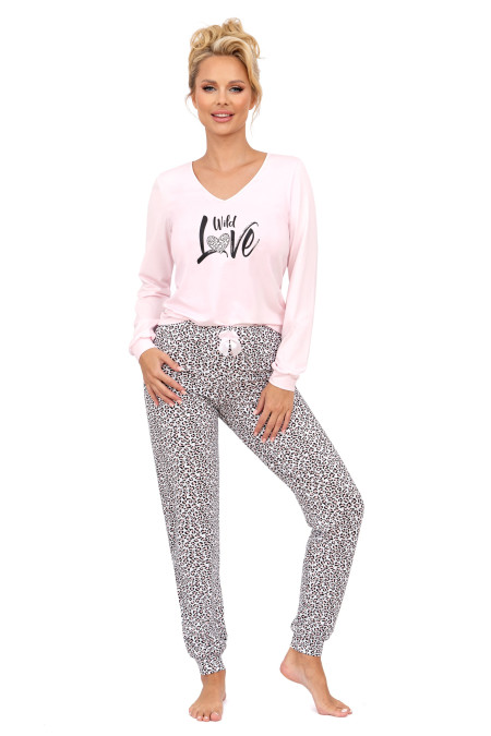 Pižama Pantera Long Pink Rožinė (Pink) - Pižamos moterims