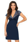 Naktiniai marškiniai Melania Dark Blue - Naktinukai