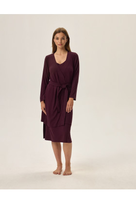 Viskozinis Chalatas Fleur 41871-93X Violetinė - Chalatai