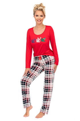 Pižama Ho Ho Long Red - Pižamos moterims
