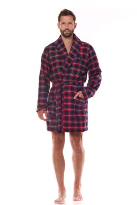 Medvilninis Chalatas Ben BJ Short 2470 Dark Blue - Chalatai Vyrams