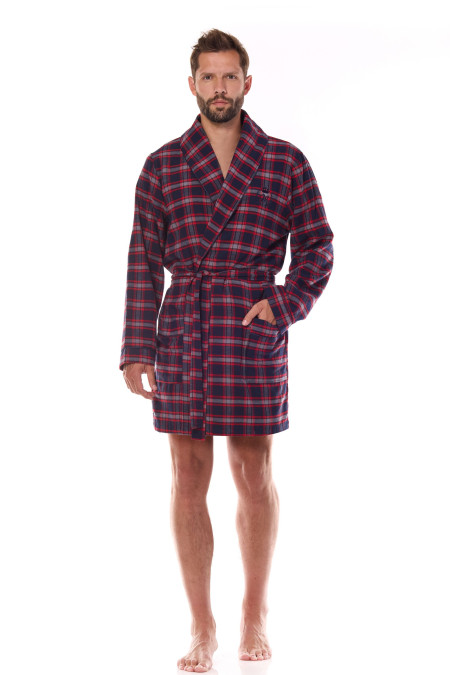 Medvilninis Chalatas Ben BJ Short 2470 Dark Blue - Chalatai Vyrams
