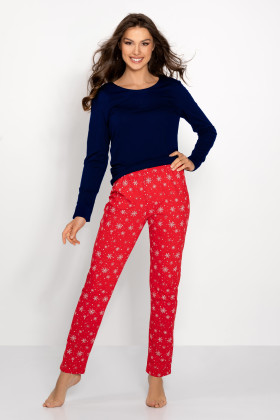 Pižama Noelle Navy-Red - Pižamos moterims