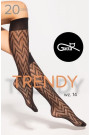 Kojinės iki kelių Trendy Line 14 20 Den Juoda - Puskojinės