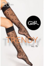 Kojinės iki kelių Trendy Line 15 20 Den Juoda - Puskojinės